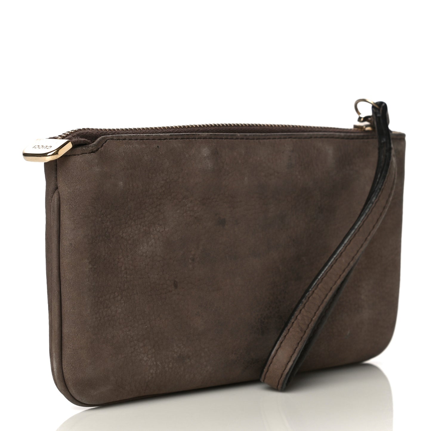 Pebbled Calfskin Soho Wristlet Brown