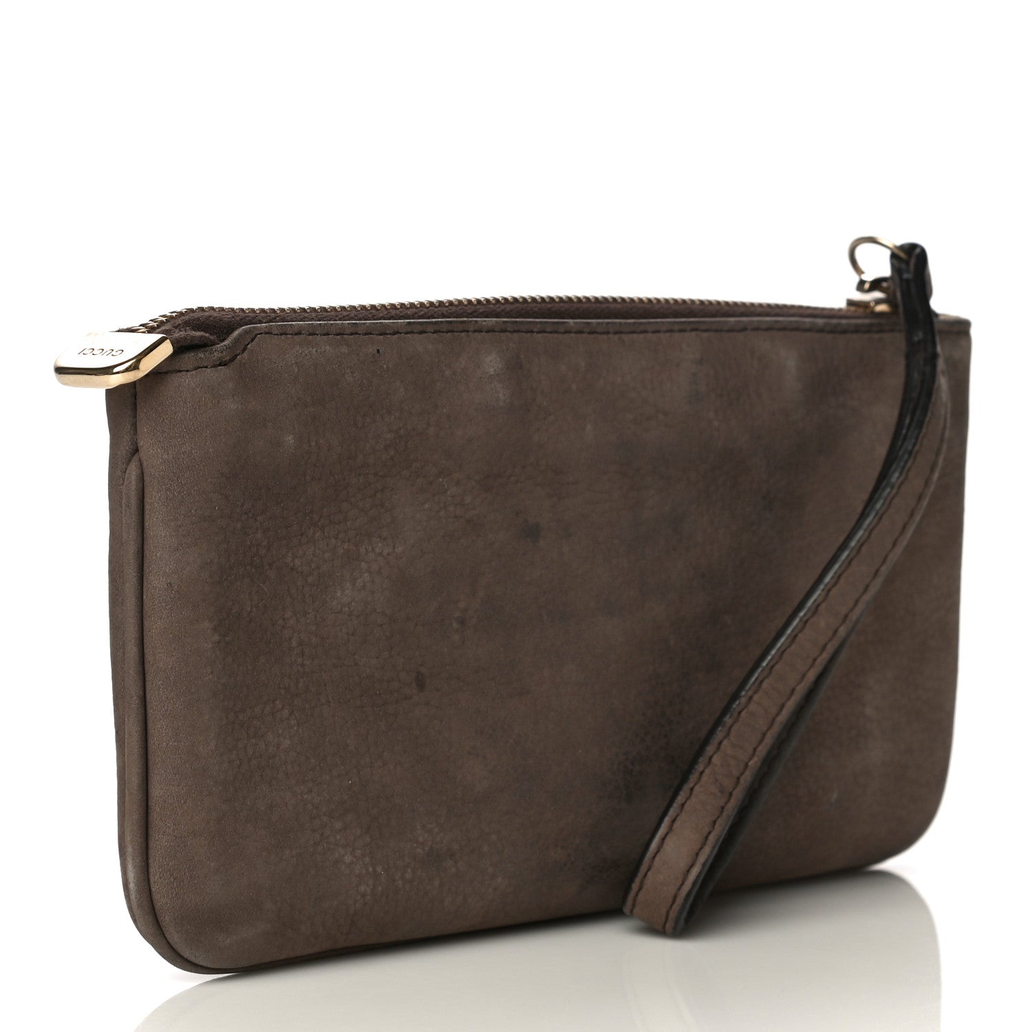 Gucci Pebbled Calfskin Soho Wristlet Brown 2 of 19