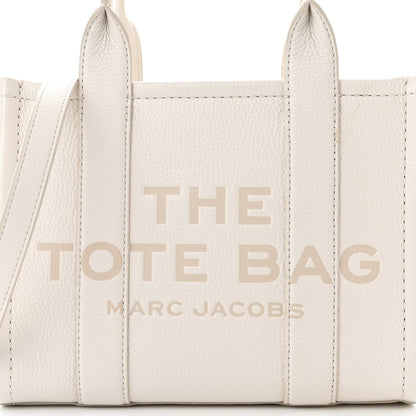 Marc Jacobs Grained Calfskin Mini The Tote Bag Cotton Silver 8 of 10