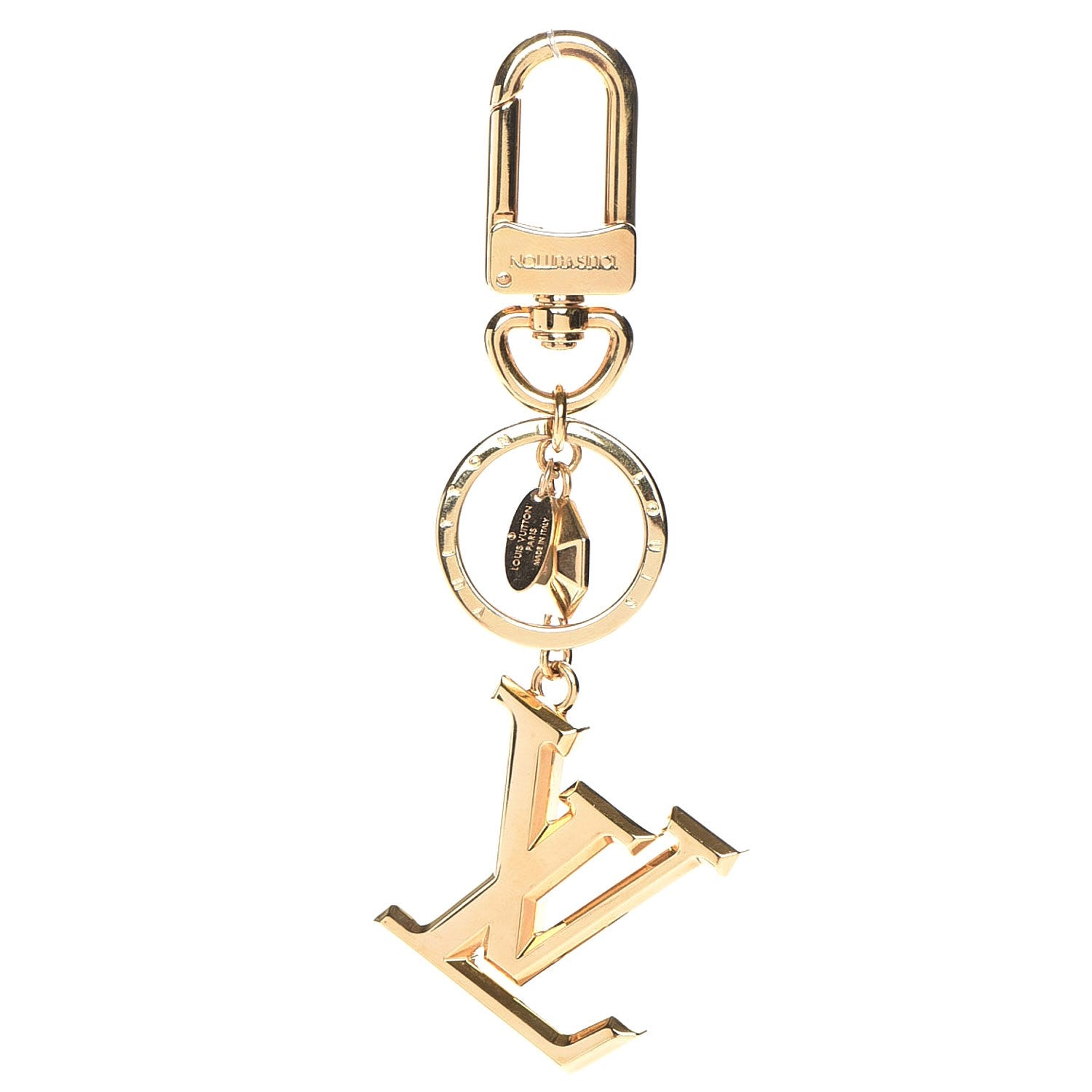 Louis Vuitton LV Facettes Bag Charm Key Holder Gold 1 of 5