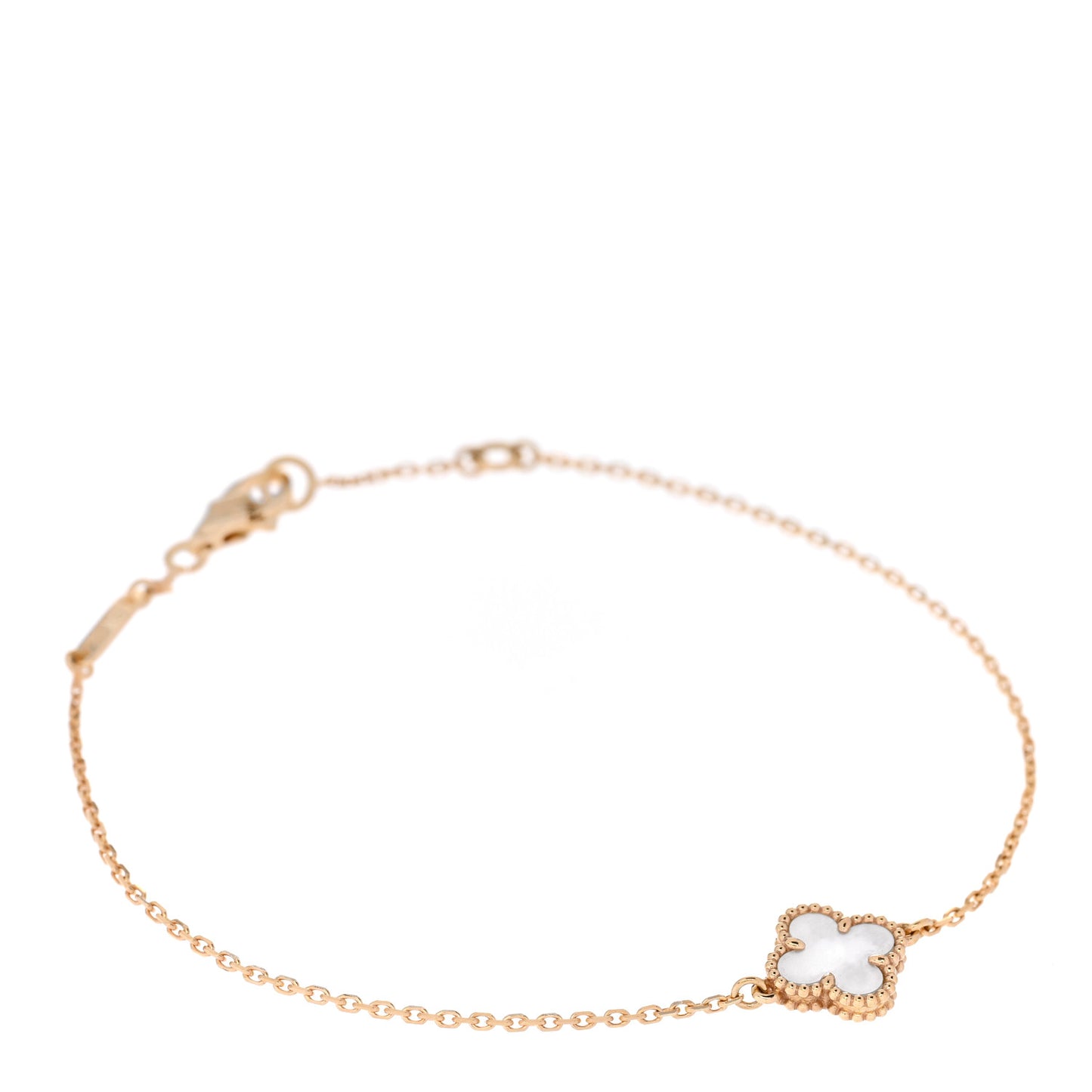 18K Yellow Gold Mother of Pearl Sweet Alhambra Bracelet