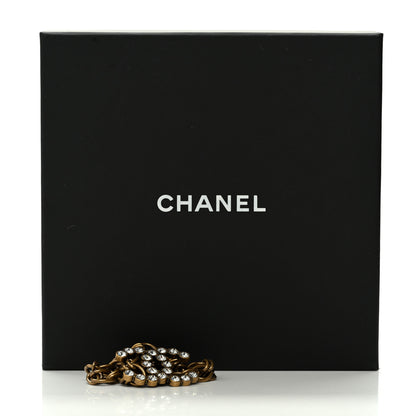 Chanel Crystal Chain Link CC Necklace Gold 6 of 6