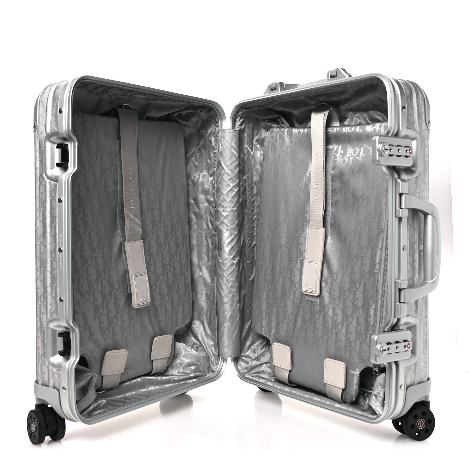 Christian Dior X RIMOWA Aluminum Gradient Cabin Luggage Silver 4 of 8