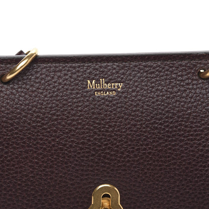 Mulberry Small Classic Grain Calfskin Mini Amberley Flap Oxblood 9 of 10