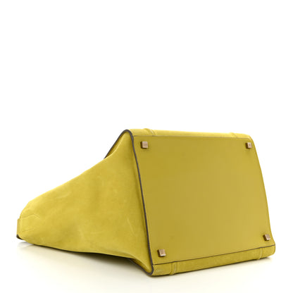 Celine Nubuck Medium Phantom Luggage Chartreuse 4 of 12