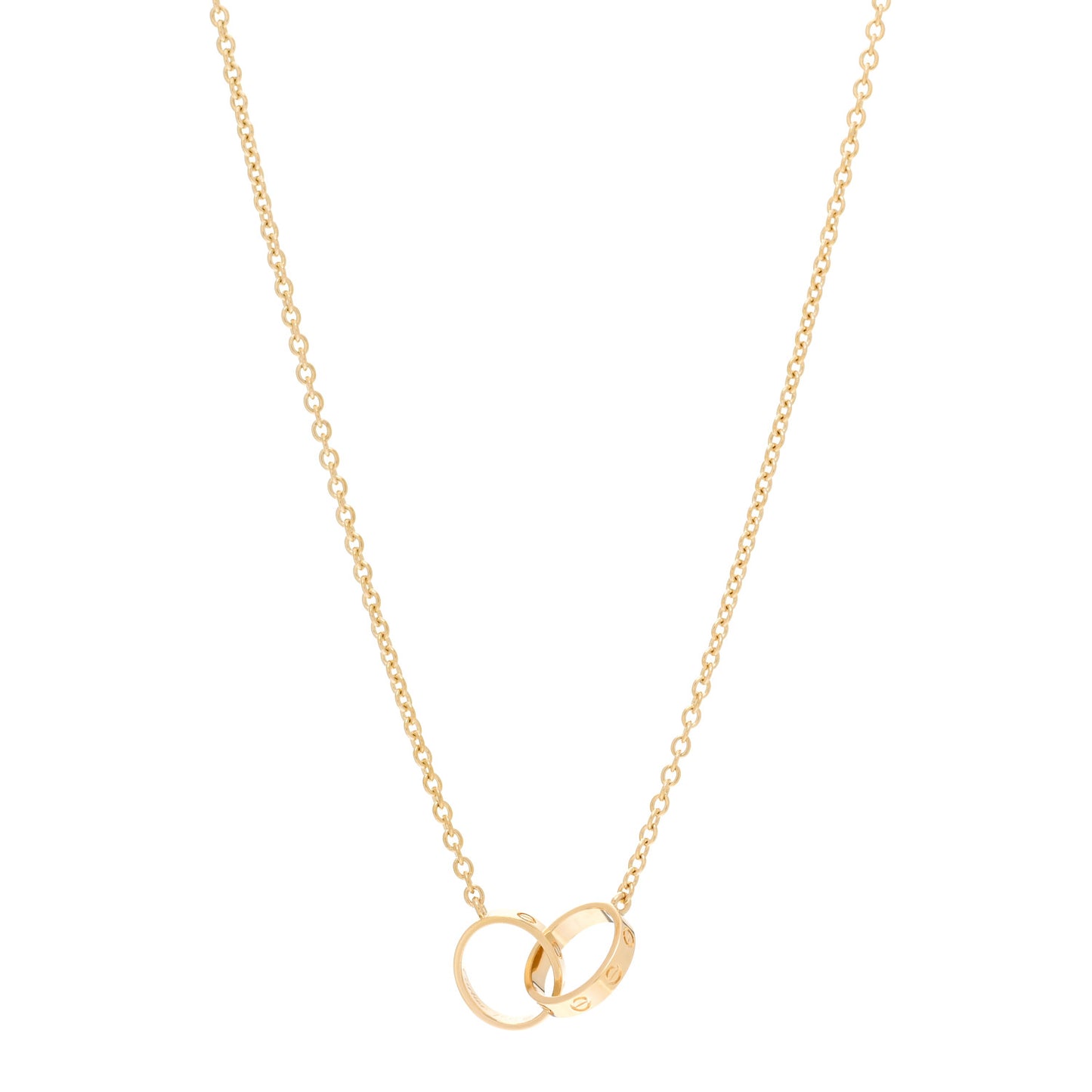 18K Yellow Gold Interlocking LOVE Necklace