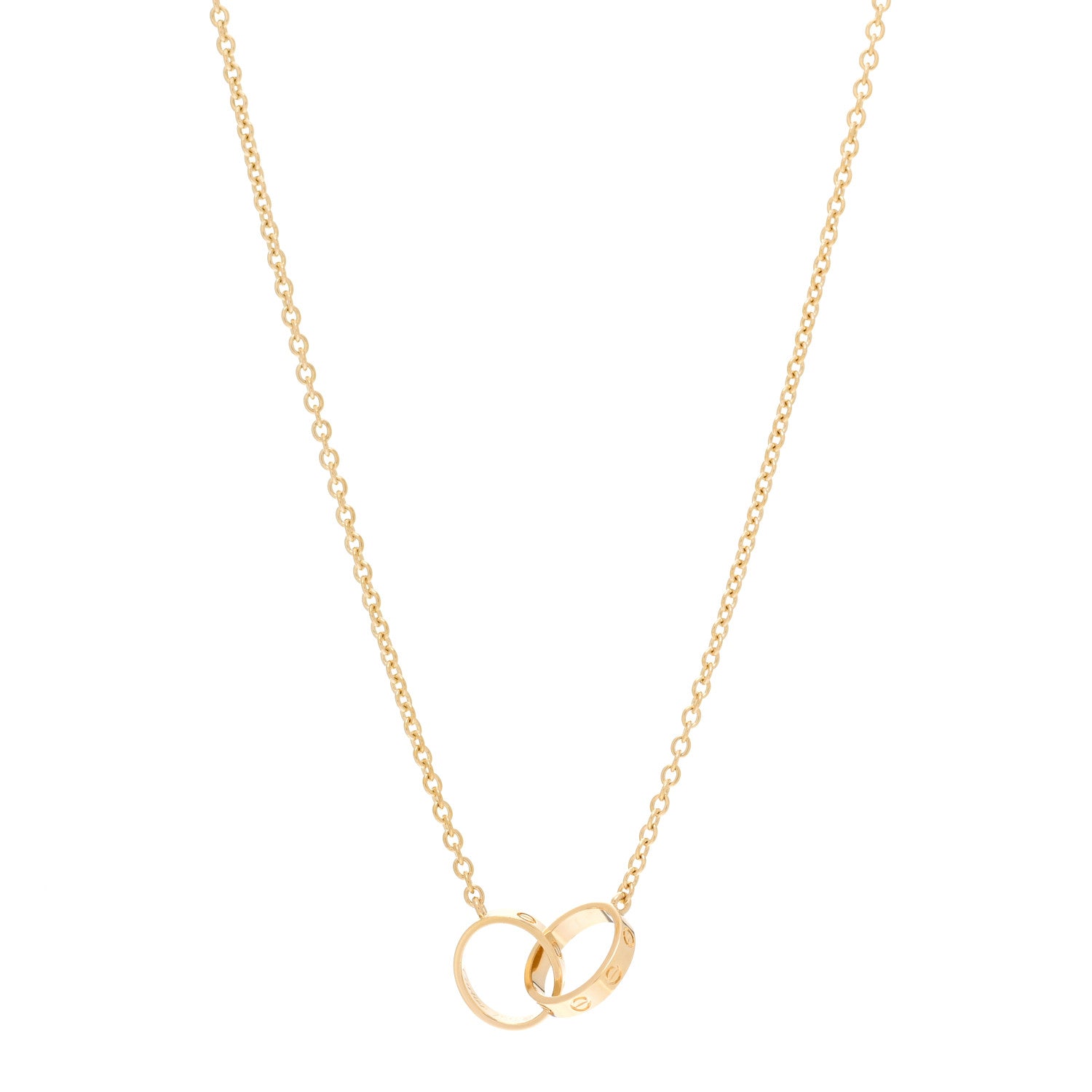 Cartier 18K Yellow Gold Interlocking LOVE Necklace 1 of 8