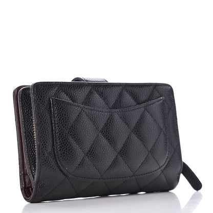 Chanel Caviar Quilted Zipped Pocket Wallet Black 3 of 12