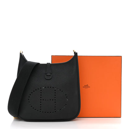 Hermes Taurillon Clemence Evelyne III PM Black 12 of 12