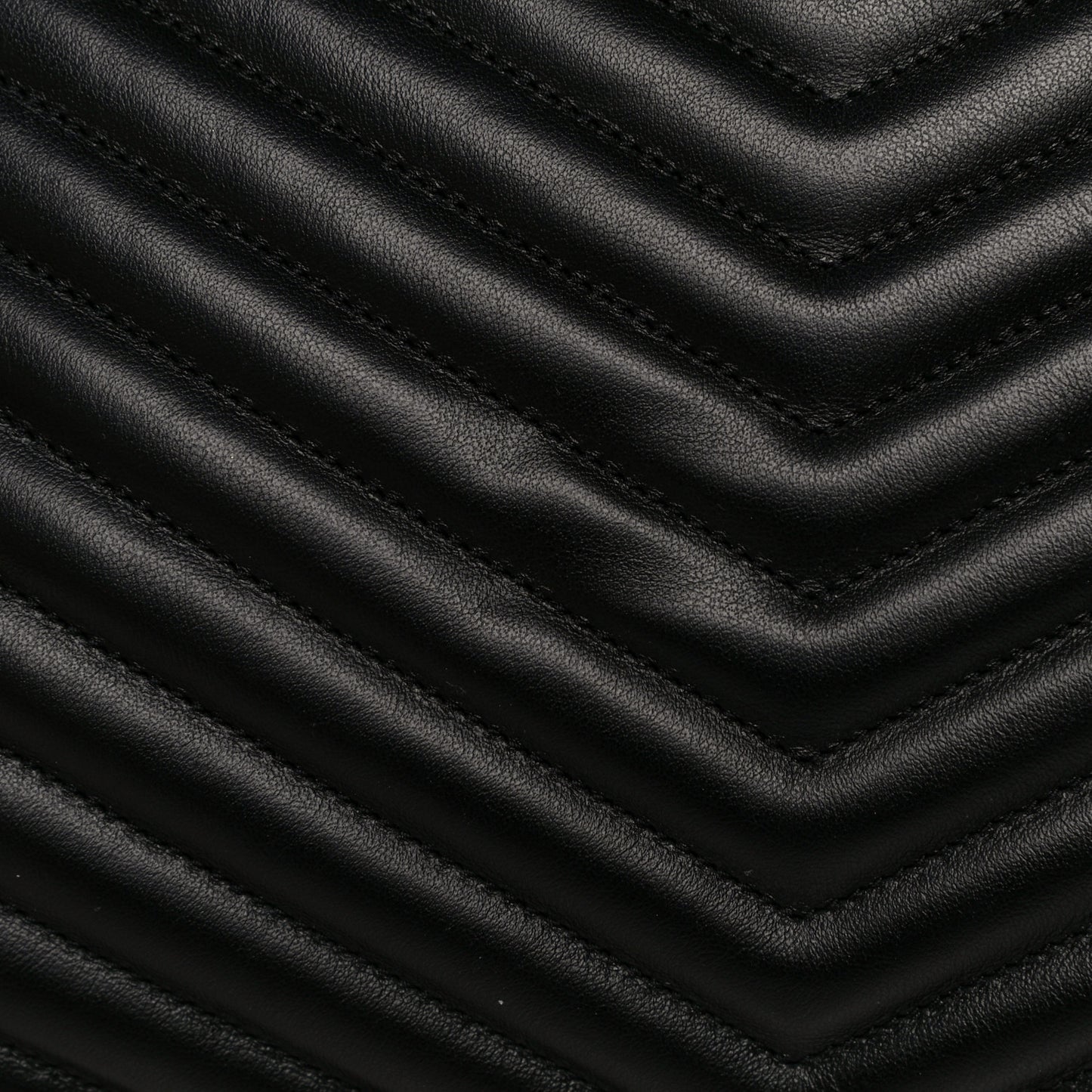 Calfskin Matelasse Chevron Monogram Document Holder Black