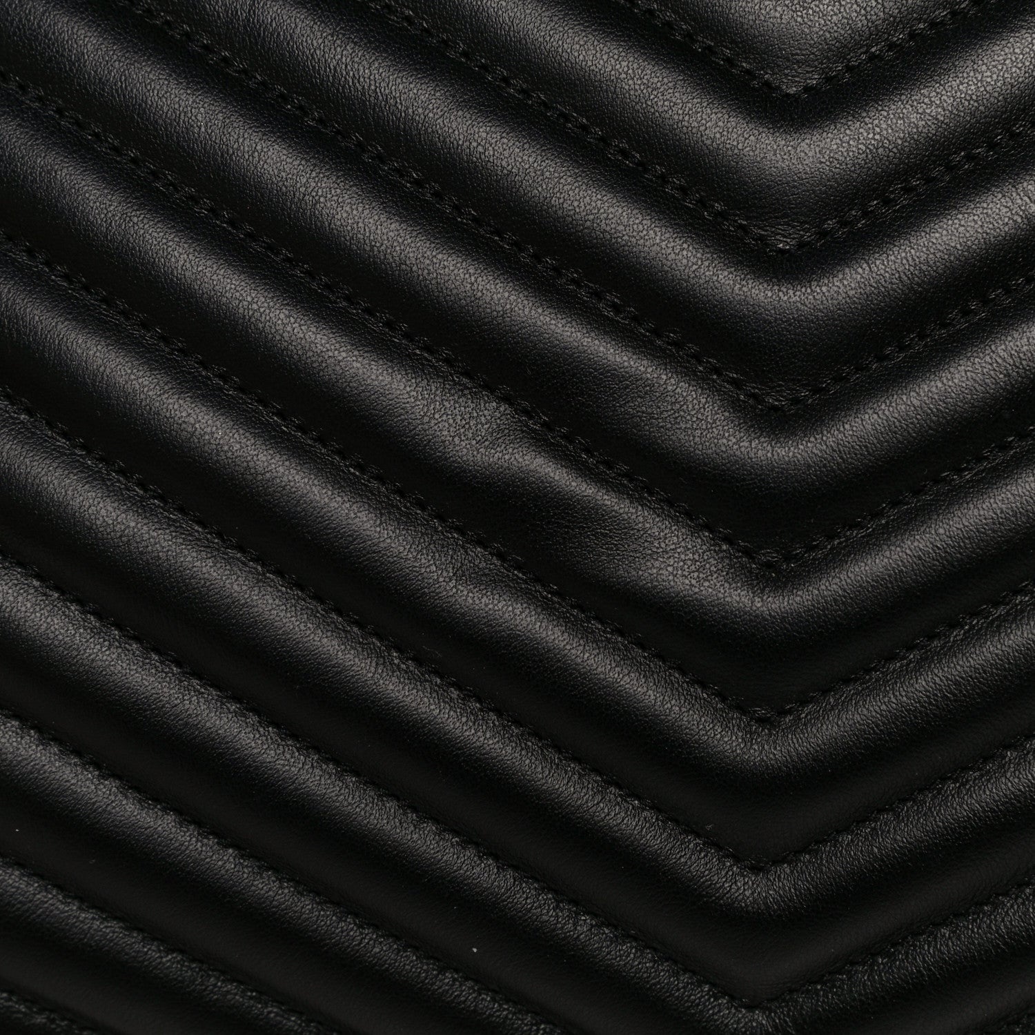 Saint Laurent Calfskin Matelasse Chevron Monogram Document Holder Black 11 of 11