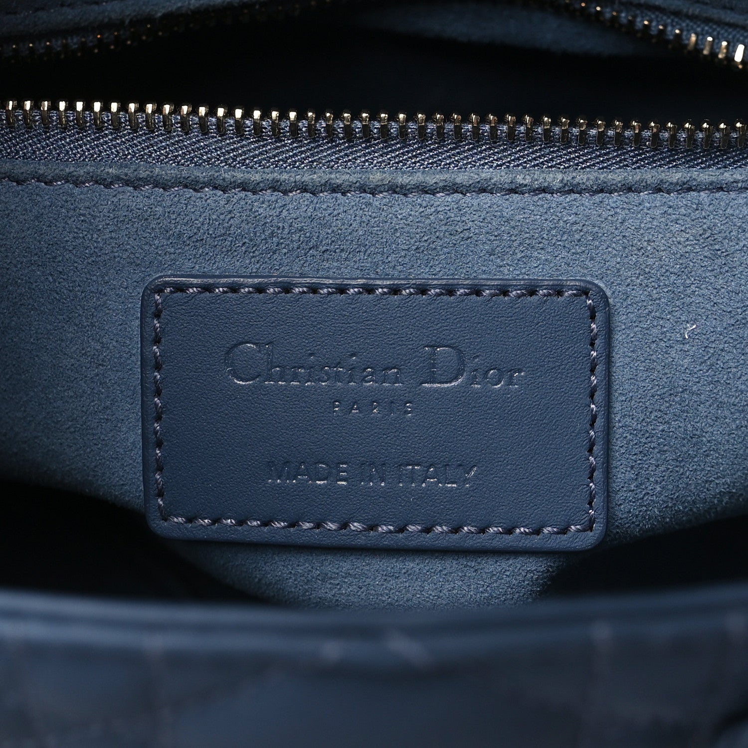 Christian Dior Ultra Matte Calfskin Cannage Small My ABCDior Lady Dior Dark Denim Blue 6 of 13
