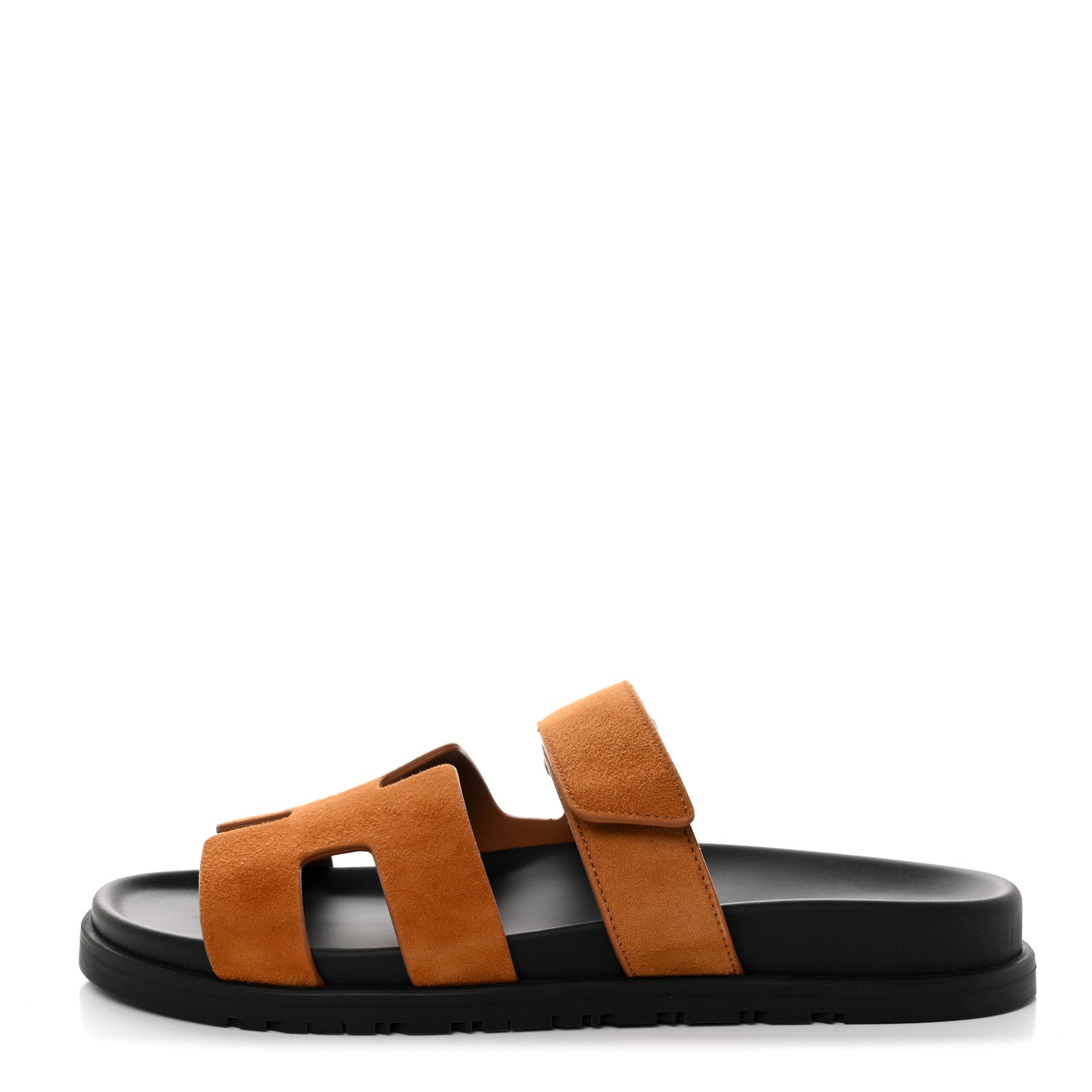 Hermes Suede Goatskin Womens Chypre Sandals 39 Naturel 1 of 9