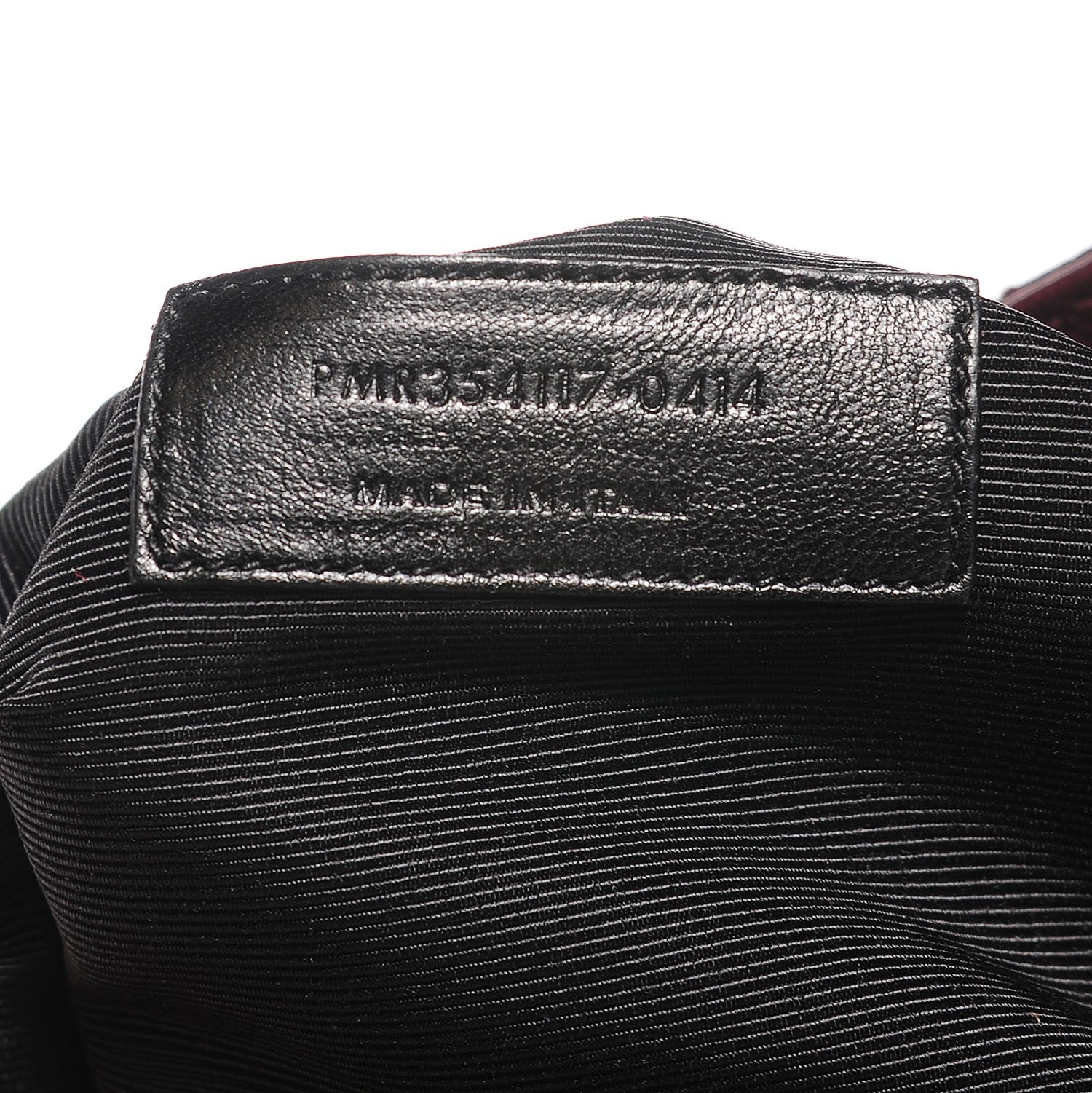 Saint Laurent Grain de Poudre Matelasse Chevron Monogram Shopping Bag Bordeaux 7 of 8