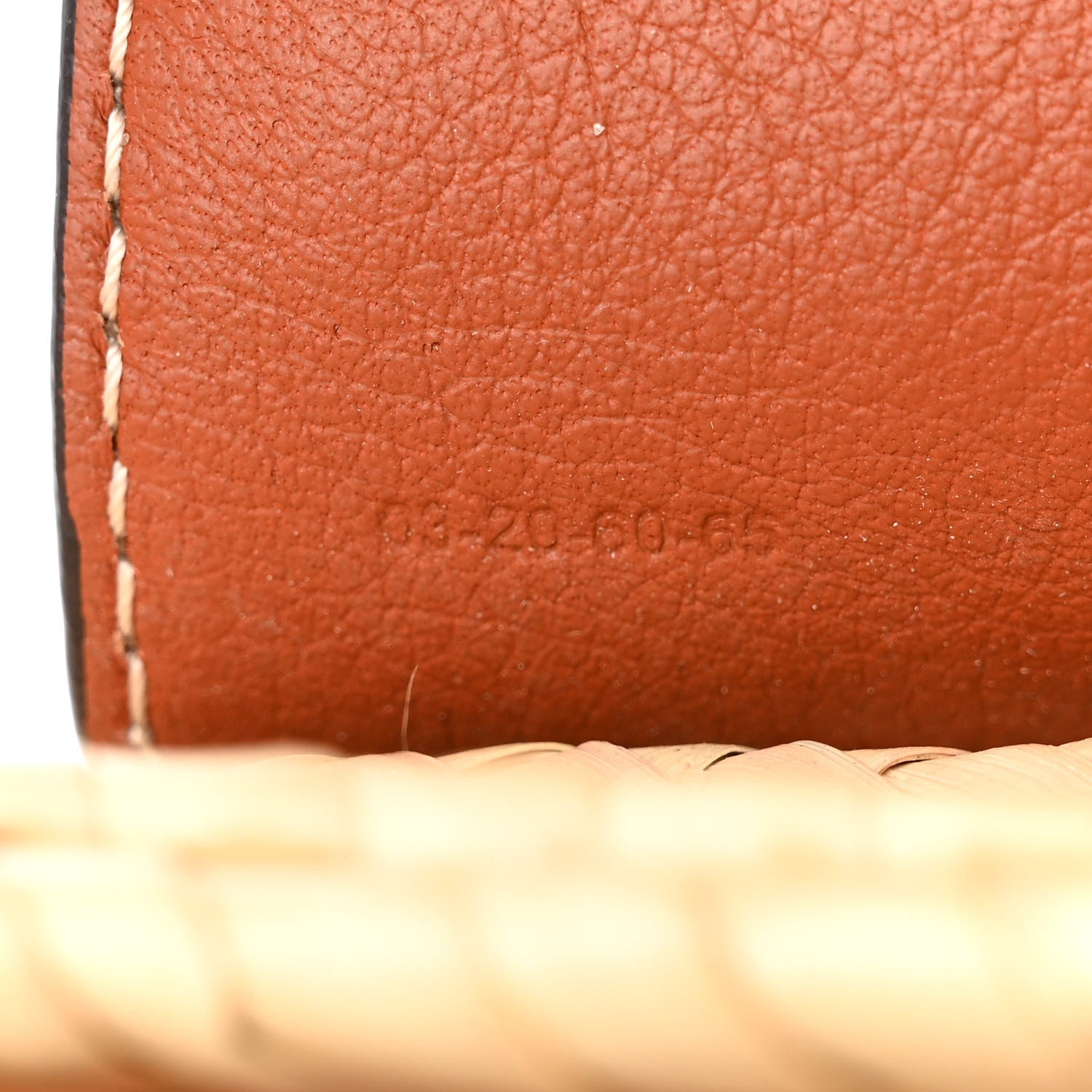 Chloe Raffia Small Grain Calfskin Medium Marcie Basket Tan 7 of 12