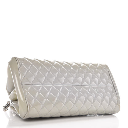 Chanel Patent Quilted Medium Just Mademoiselle Grey 4 of 13
