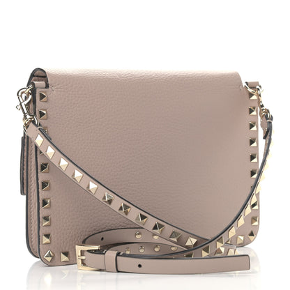Valentino Garavani Pebbled Calfskin Rockstud Side Slip Crossbody Poudre 3 of 8