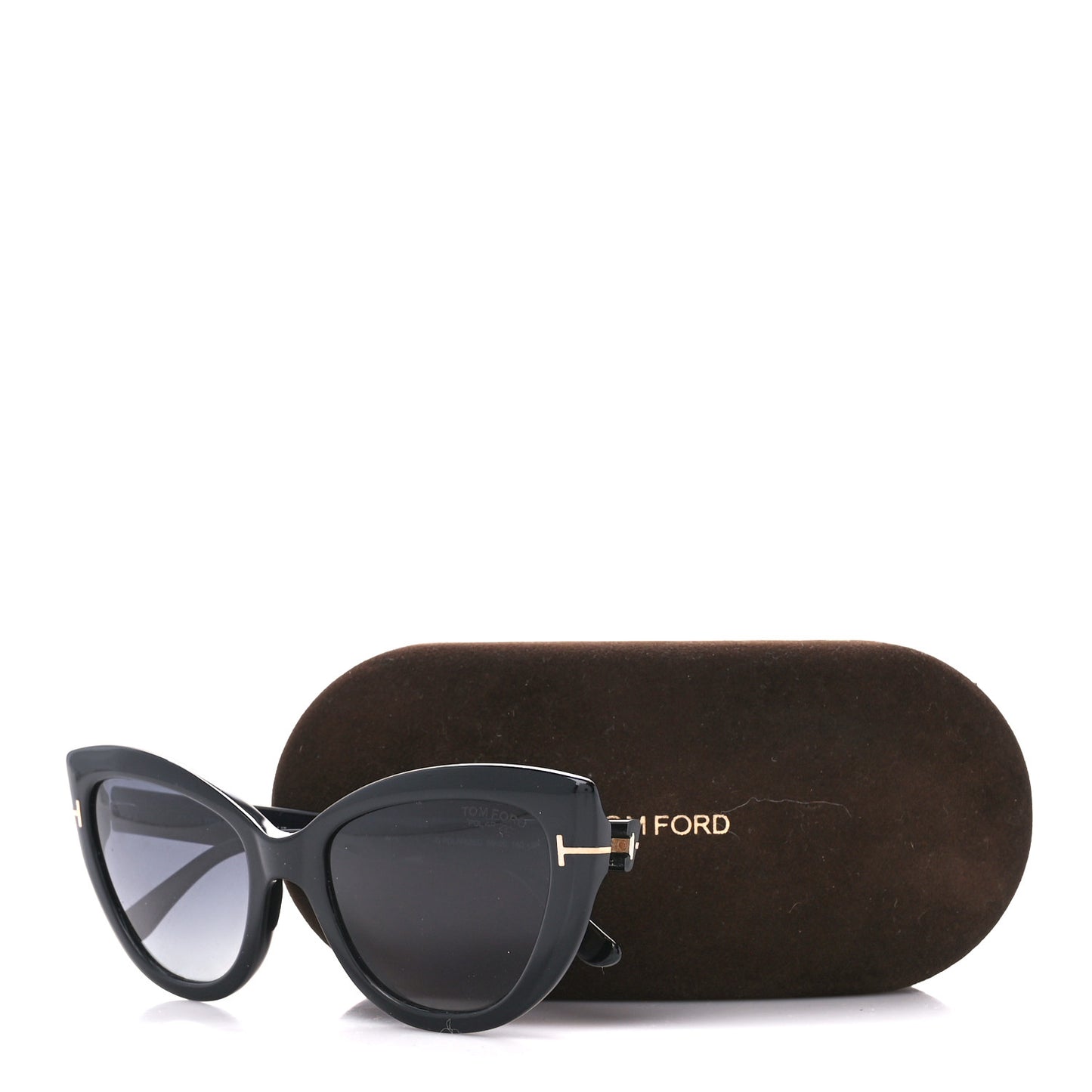 Acetate Polarized Anya Cat Eye Sunglasses TF762 Black