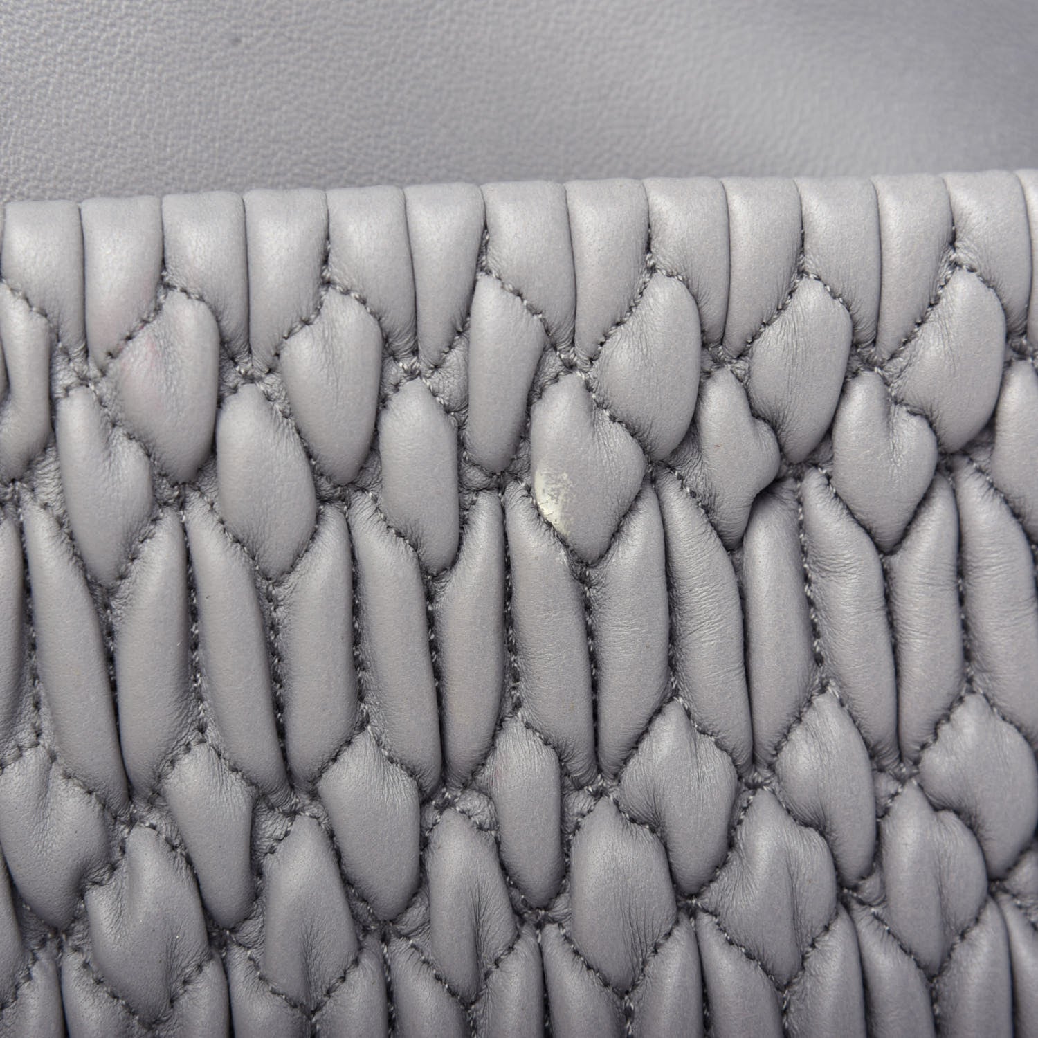 Miu Miu Nappa Matelasse Crystal Flap Clutch Pomice 10 of 10