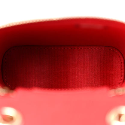 Chanel Caviar Quilted Small Vertical Coco Beauty Vanity Case With Chain Red 5 of 11