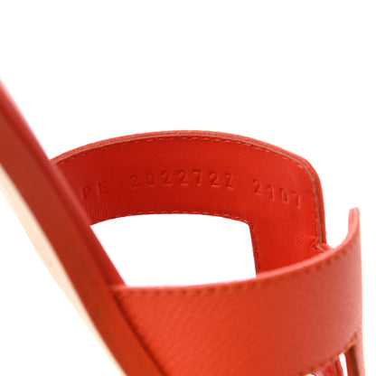 Hermes Epsom Oran Sandals 38 Orange Poppy 8 of 9