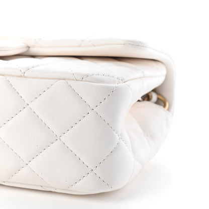 Chanel Lambskin Quilted Mini Rectangular Pearl Crush Flap White 9 of 9