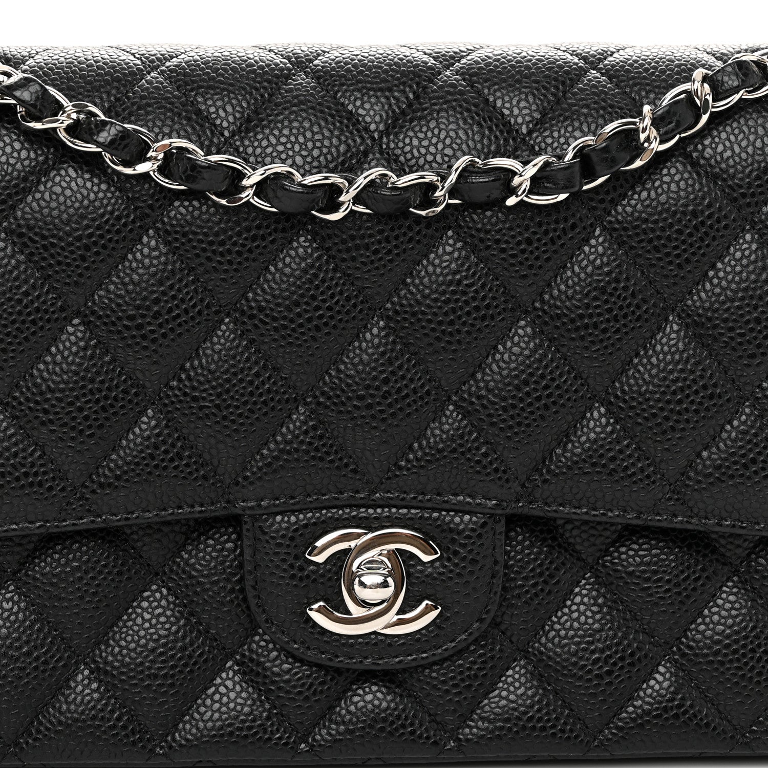 Chanel Caviar Quilted Medium Double Flap Black 8 of 11
