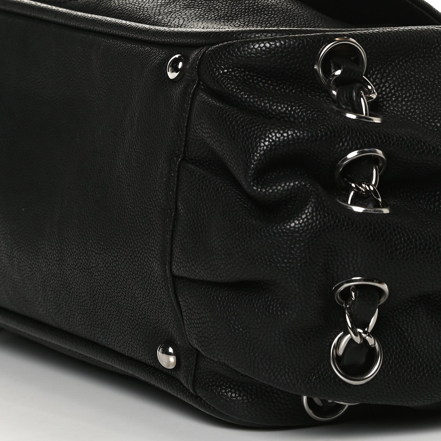 Chanel Caviar Diagonal Ligne Flap Black 10 of 12