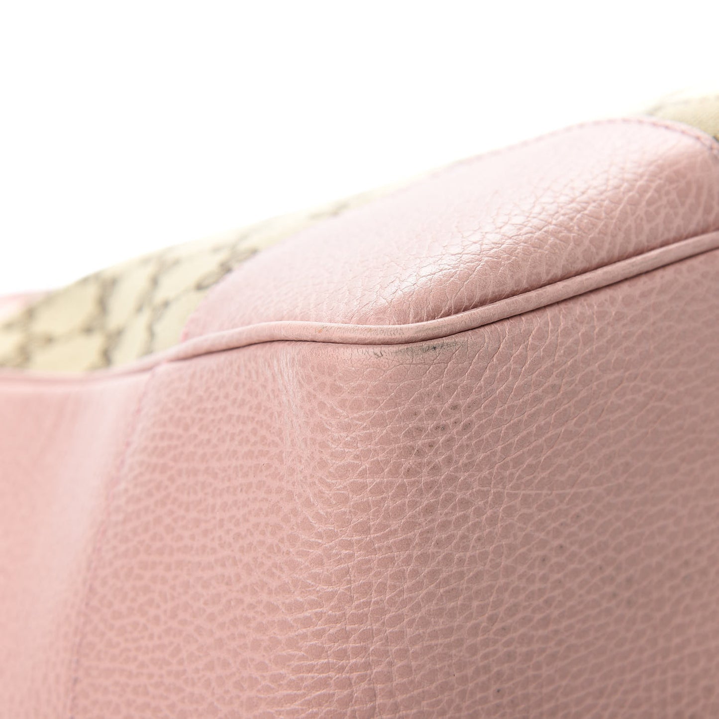 Monogram Bree Zippered Tote Beige Soft Pink