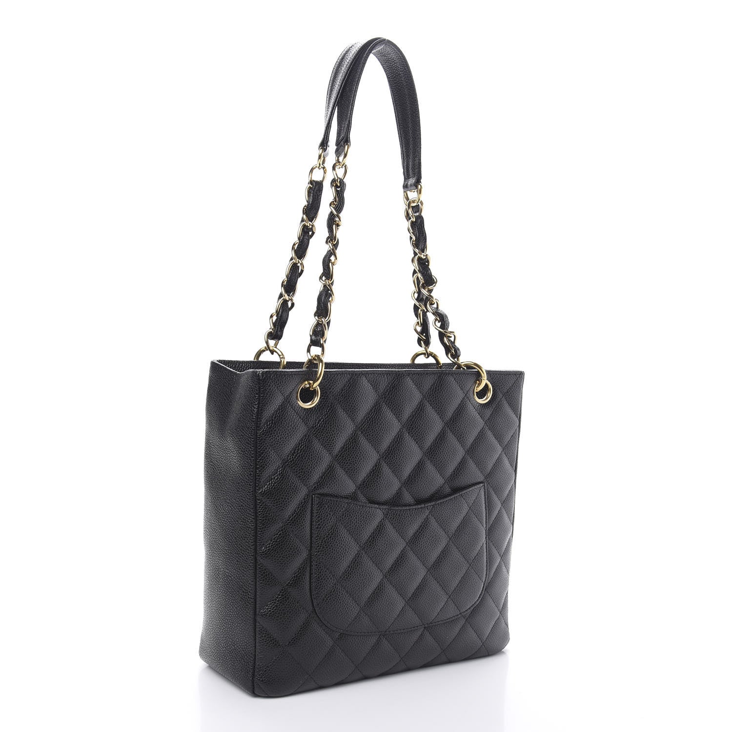 Chanel Caviar Quilted Petit Shopping Tote PST Black 3 of 10