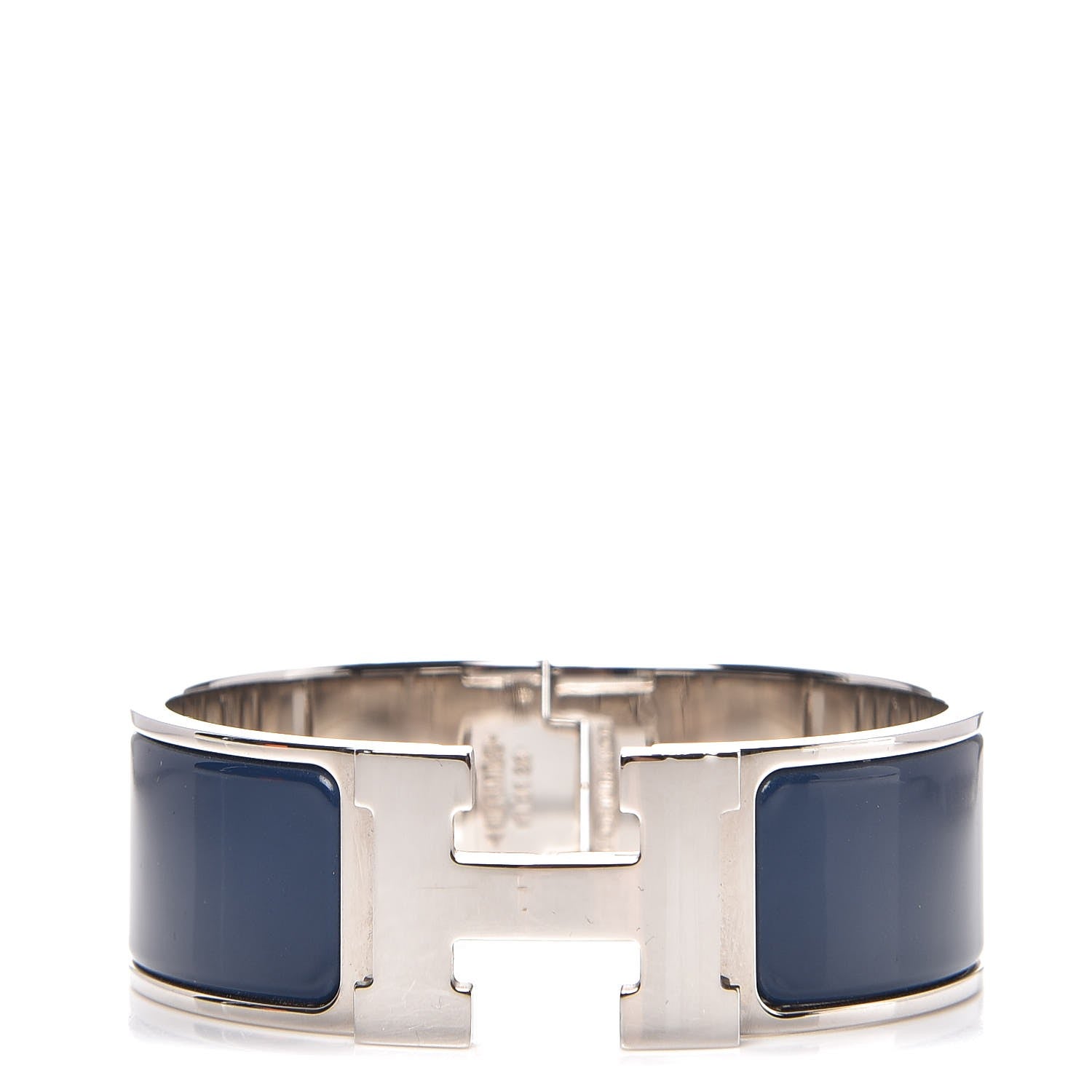 Hermes Enamel Wide Clic Clac H Bracelet PM Bleu Biarritz 1 of 6