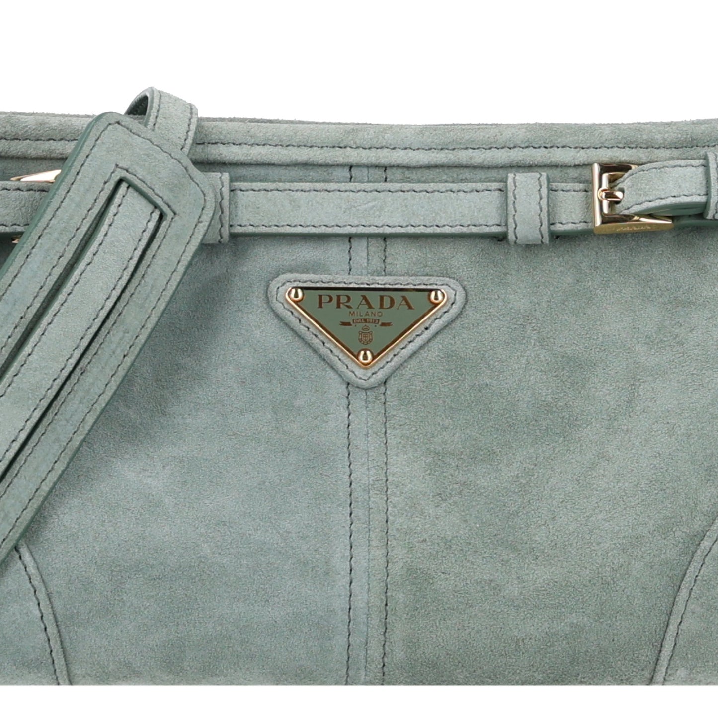 Scamosciato Triangle Small Bonnie Shoulder Bag Salvia