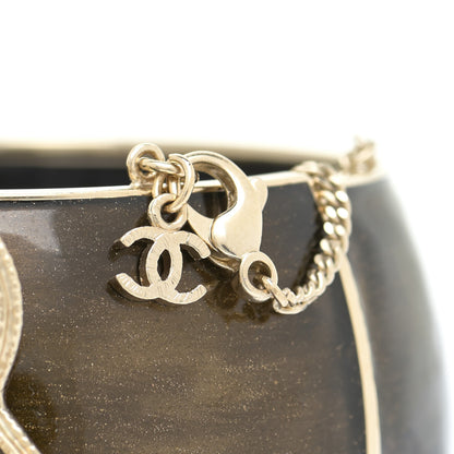 Chanel Resin CC Cuff Bracelet Gold 4 of 5