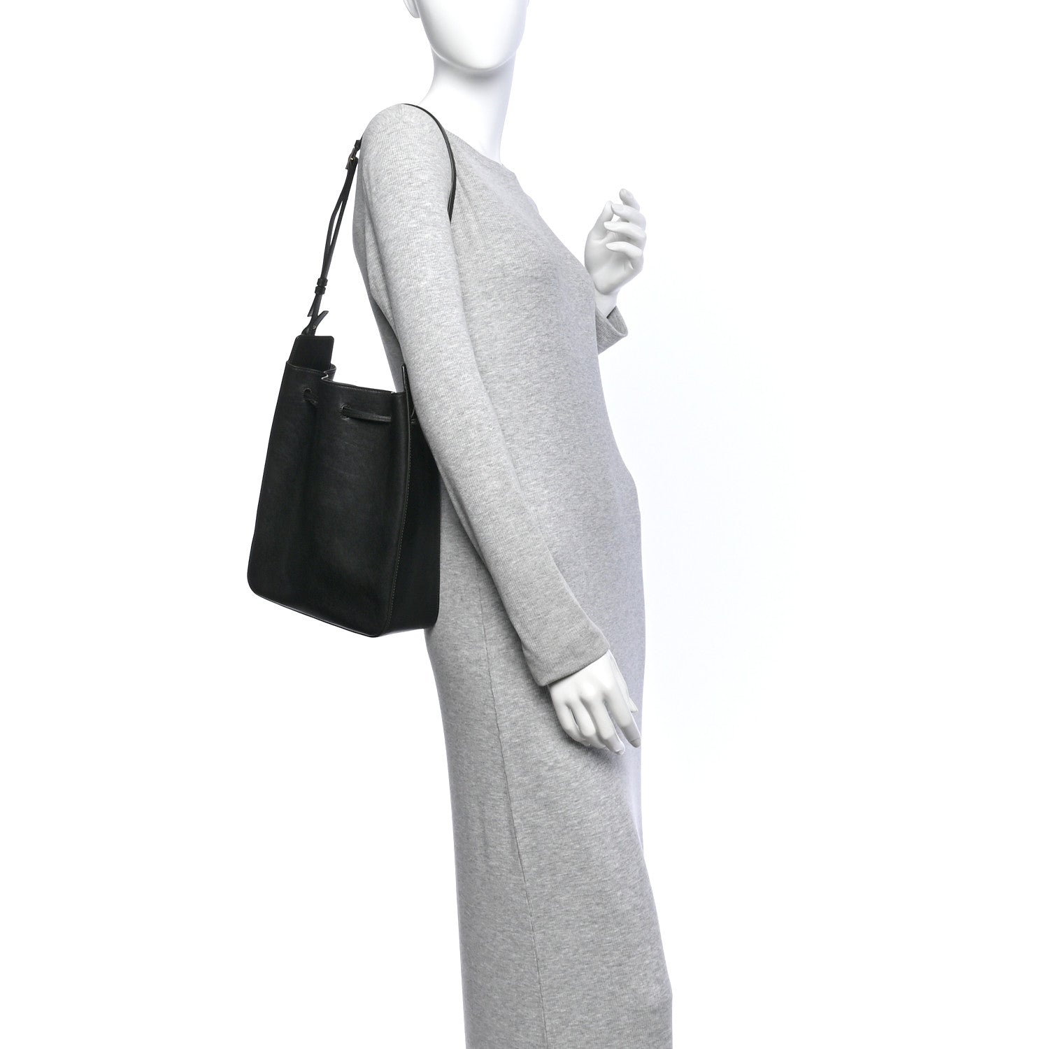 Saint Laurent Calfskin Large Bucket Bag New Vert Fonce 2 of 13