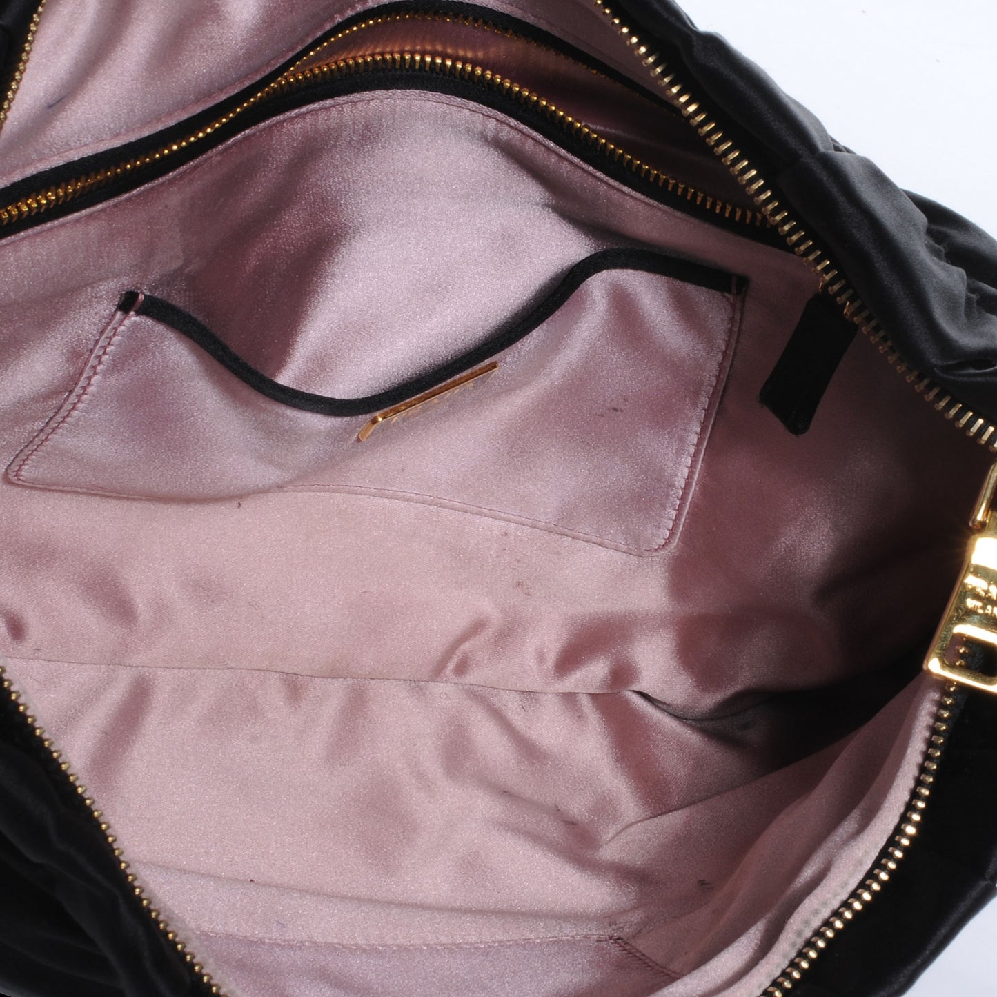 Satin Evening Bag Black