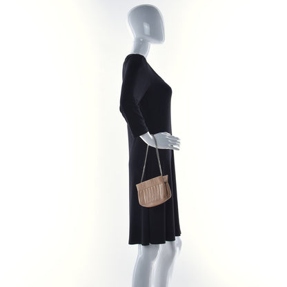 Chanel Lambskin Vertical Quilted Logo Shoulder Bag Beige 3 of 10