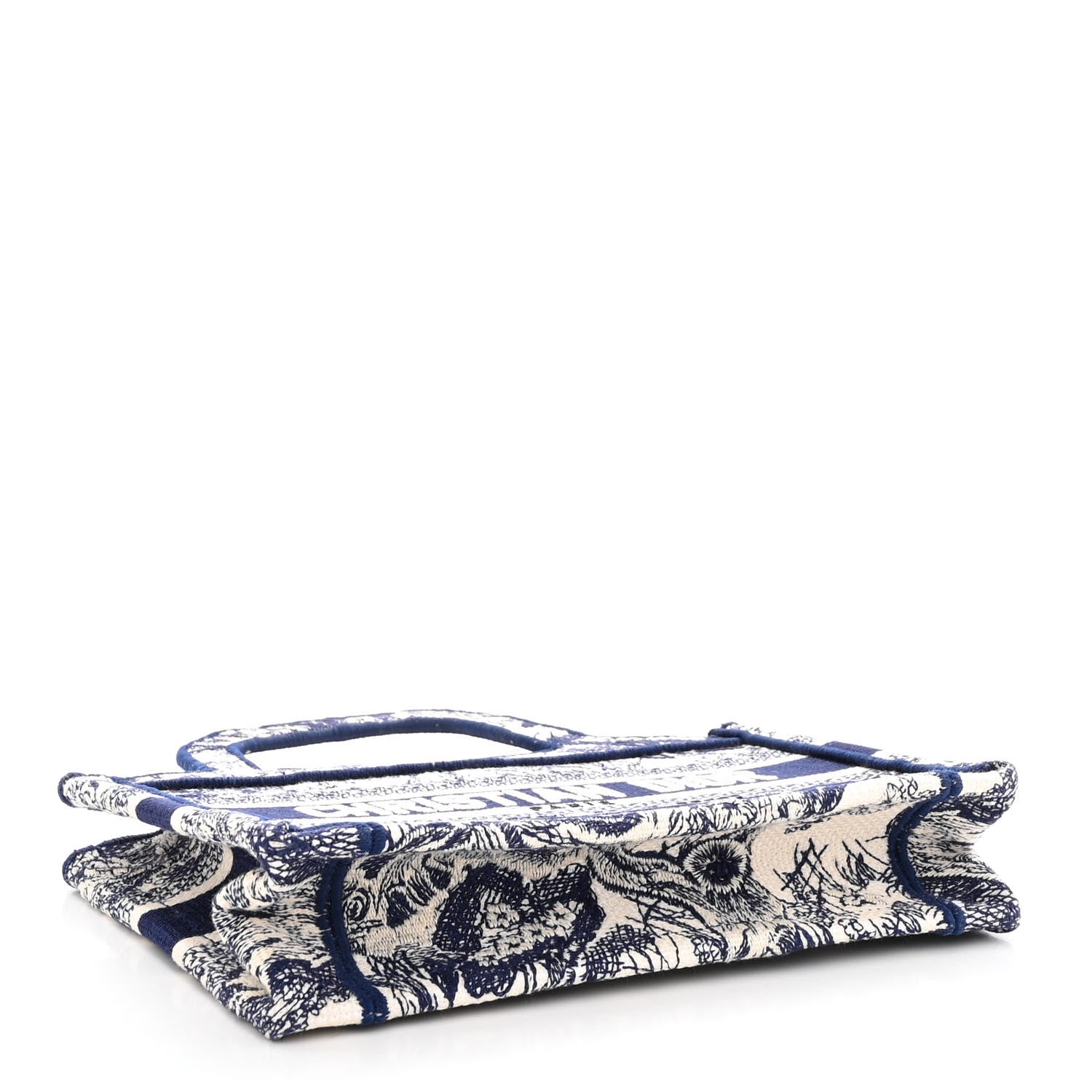 Christian Dior Canvas Embroidered Mini Toile De Jouy Book Tote Blue 4 of 9