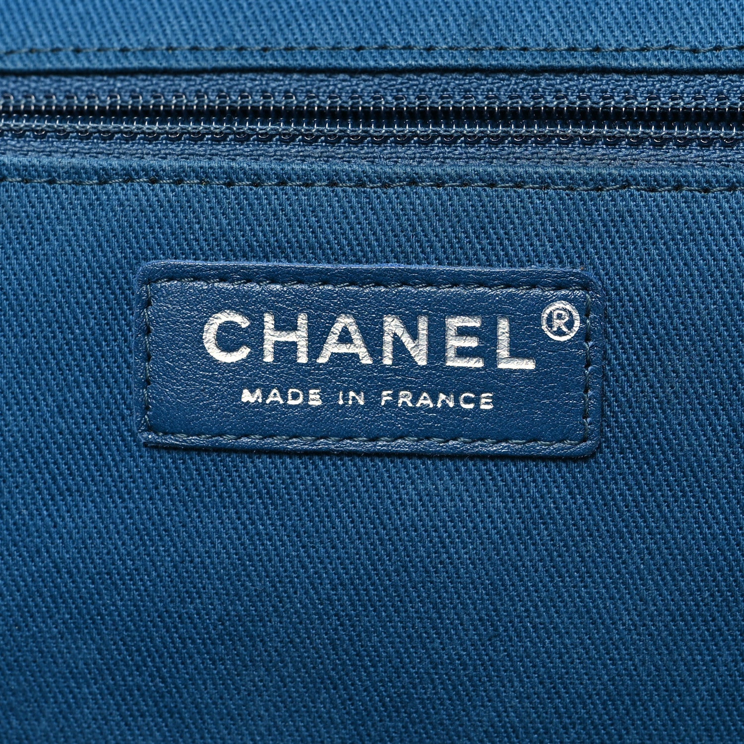 Chanel Caviar Quilted CC Large Clutch Peacock Blue 7 of 11