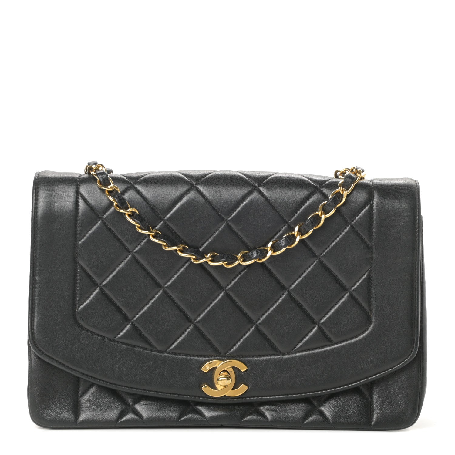 Chanel Lambskin Quilted Medium Single Flap Black 1 of 14