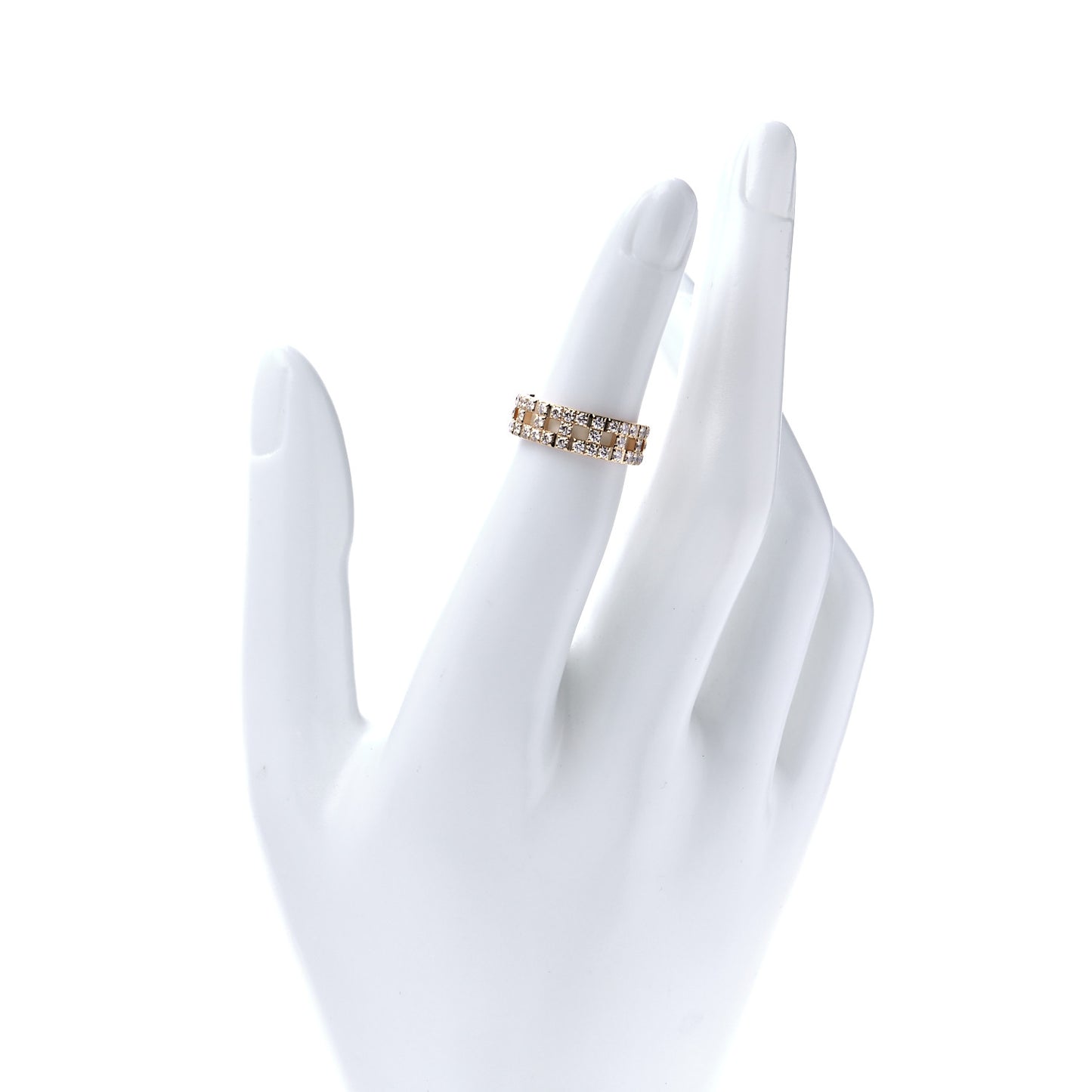 18K Yellow Gold Diamond T True Wide Ring 49 4.75