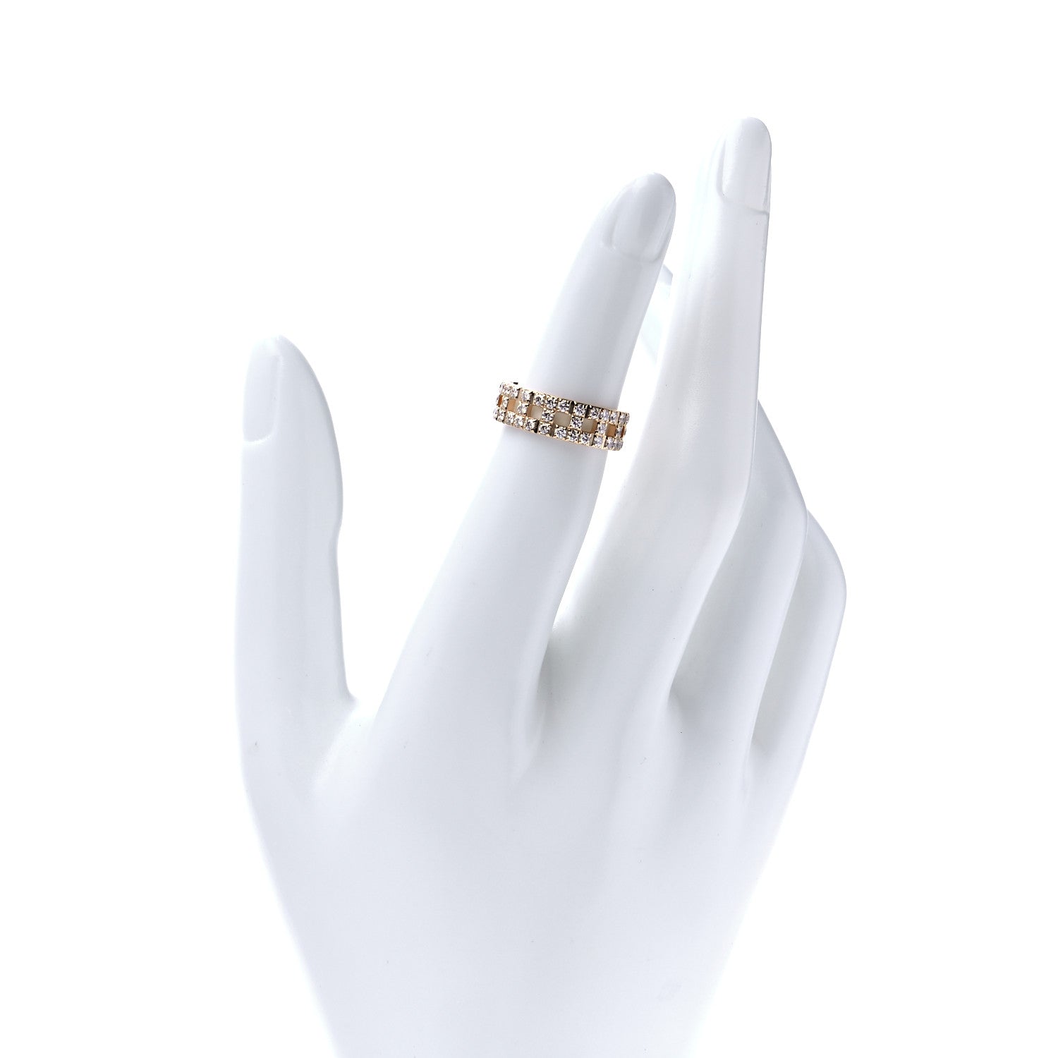 Tiffany 18K Yellow Gold Diamond T True Wide Ring 49 4.75 2 of 6