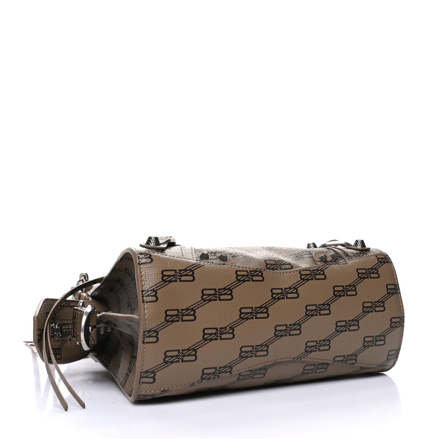 Coated Canvas BB Monogram Neo Cagole Handbag XS Beige Brown
