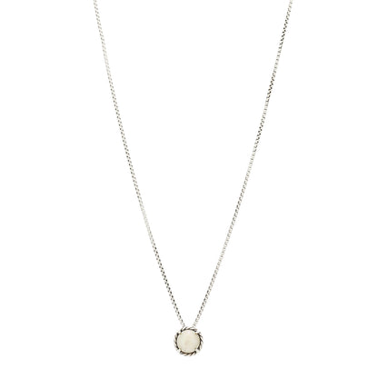 David Yurman Sterling Silver Cultured Pearl 8mm Petite Chatelaine Pendant Necklace 1 of 7