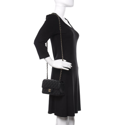 Chanel Lambskin Quilted Mini Rectangular Flap Black 2 of 11