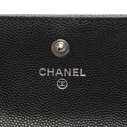 Chanel Caviar Quilted Boy Flap Card Holder Black 6 of 10