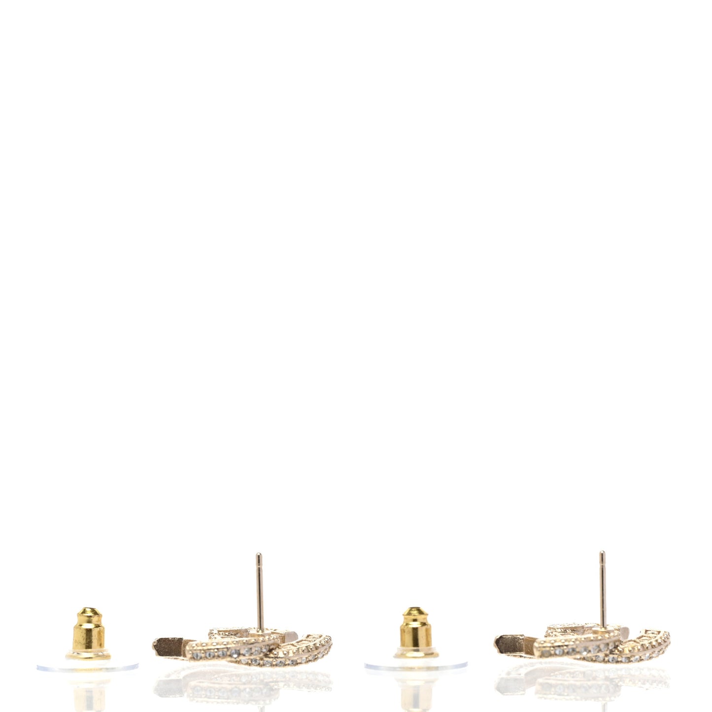 Crystal Timeless CC Earrings Gold