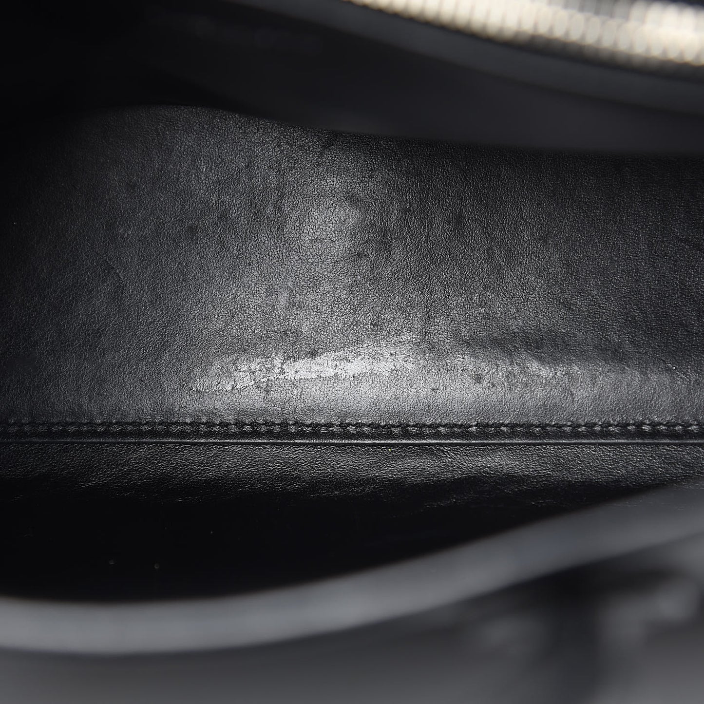 Grained Calfskin Baby Sac De Jour Black