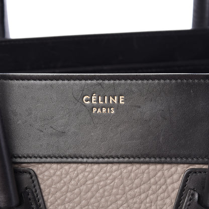 Celine Bullhide Calfskin Suede Mini Tri-Color Luggage Dark Ruby 20 of 20