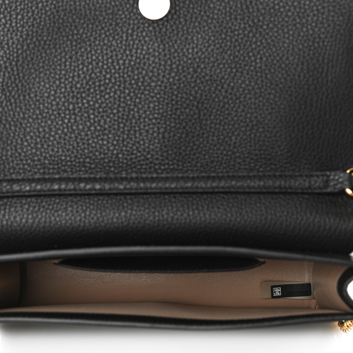 Grained Calfskin Alphabet Clutch Shoulder Bag Black