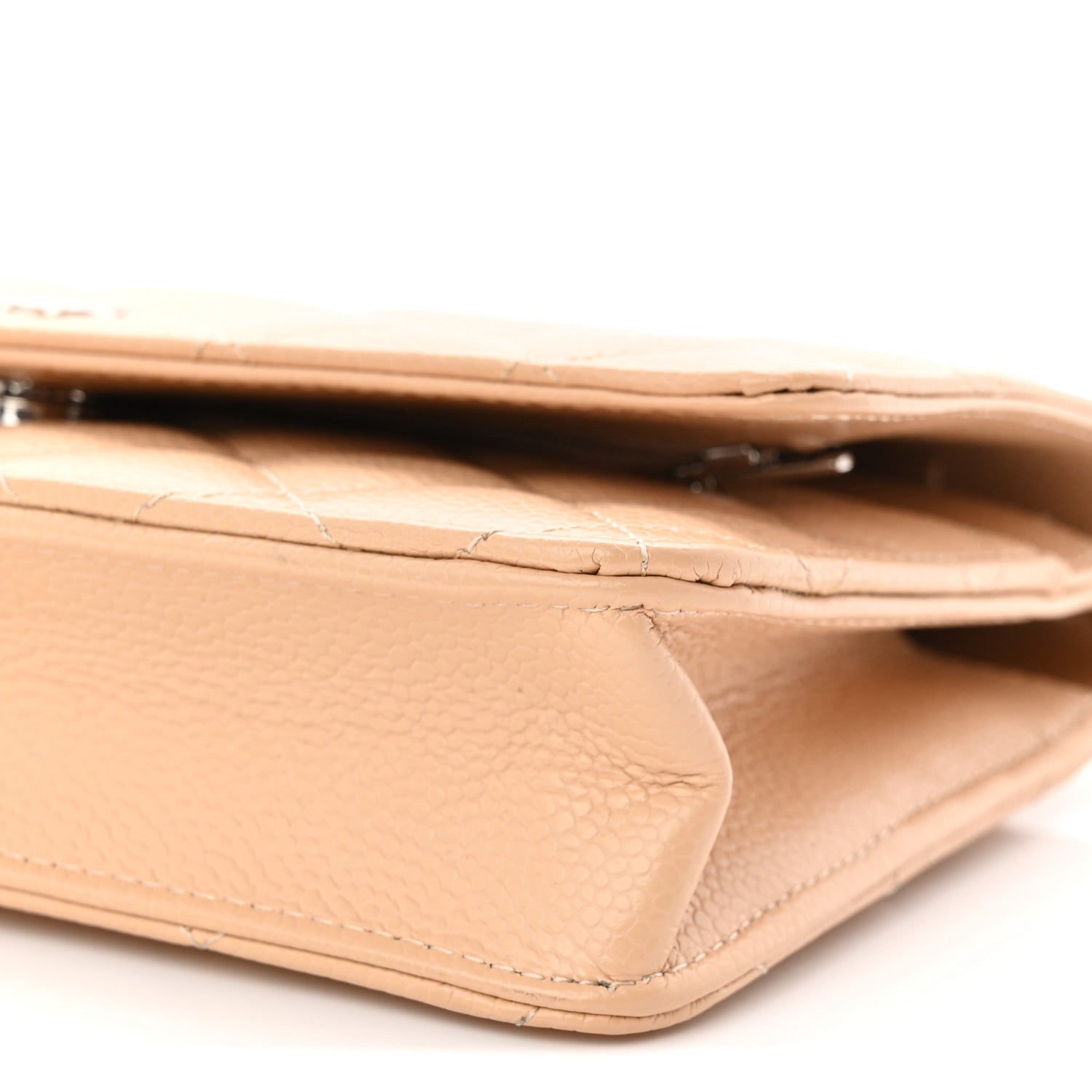 Chanel Caviar Quilted Wallet on Chain WOC Beige 11 of 12